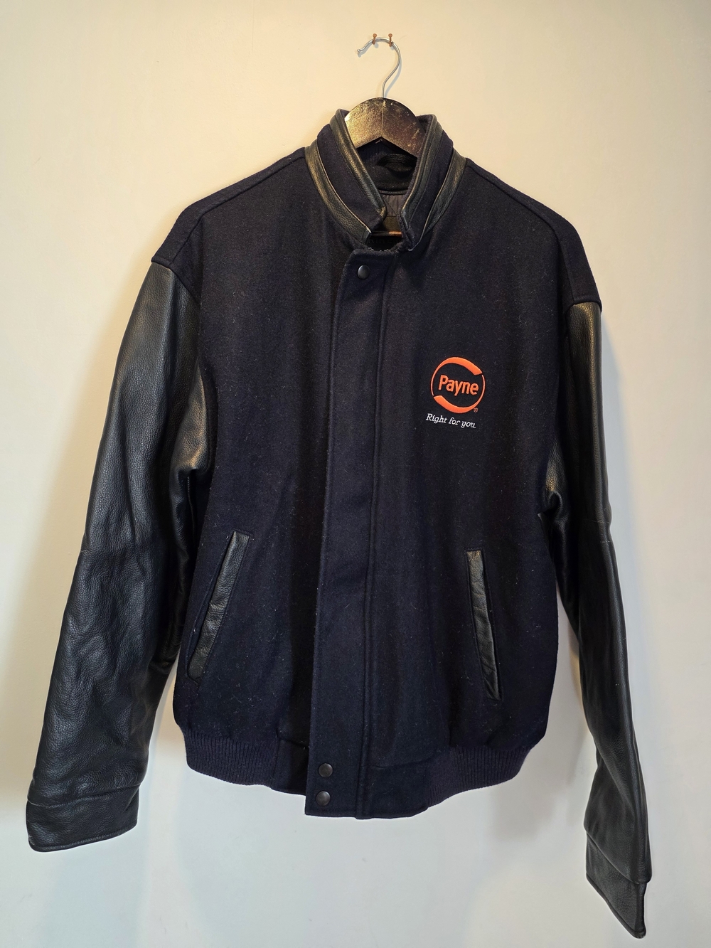 Vintage Wool & Genuine Leather Bomber Varsity Jacket